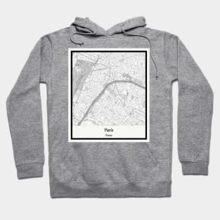 Map of Paris - France Hoodie